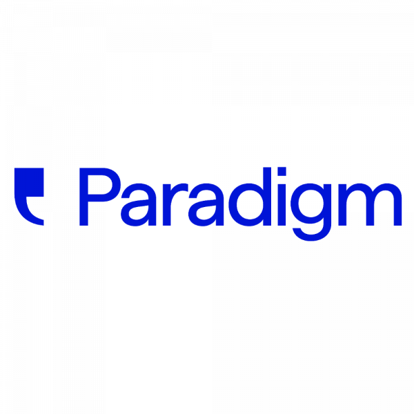 Paradigm Logo hor R W130px Signal Blue sRGB